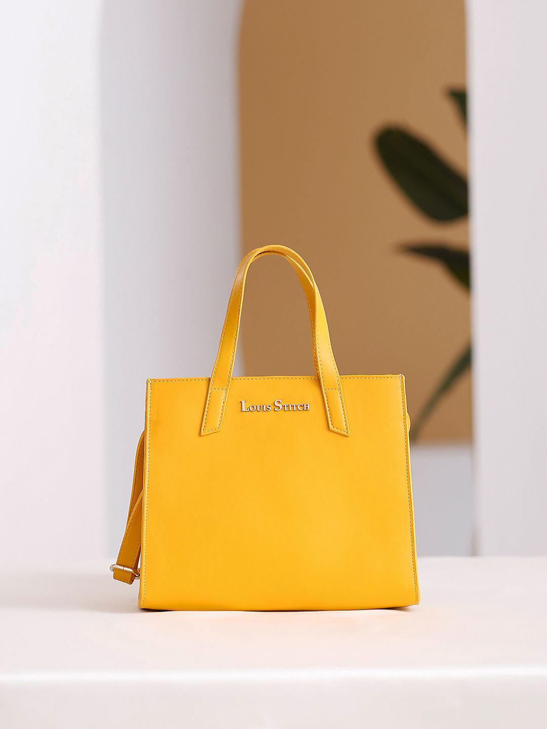 LOUIS STITCH Women Yellow Ladies Satchel Handbags