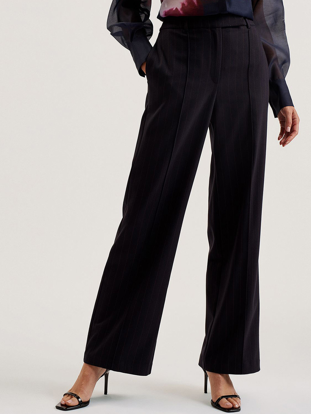 Ted Baker Women High-Rise Wide Leg Striped Trouser