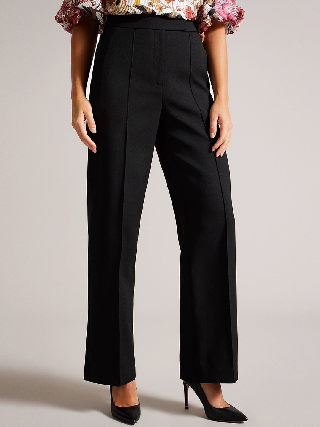 Ted Baker Women High-Rise Pleated Wide Leg Trousers