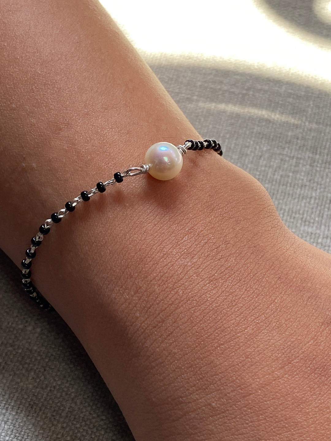 House of Aadyaa 925 sterling Silver Mangalsutra Bracelet