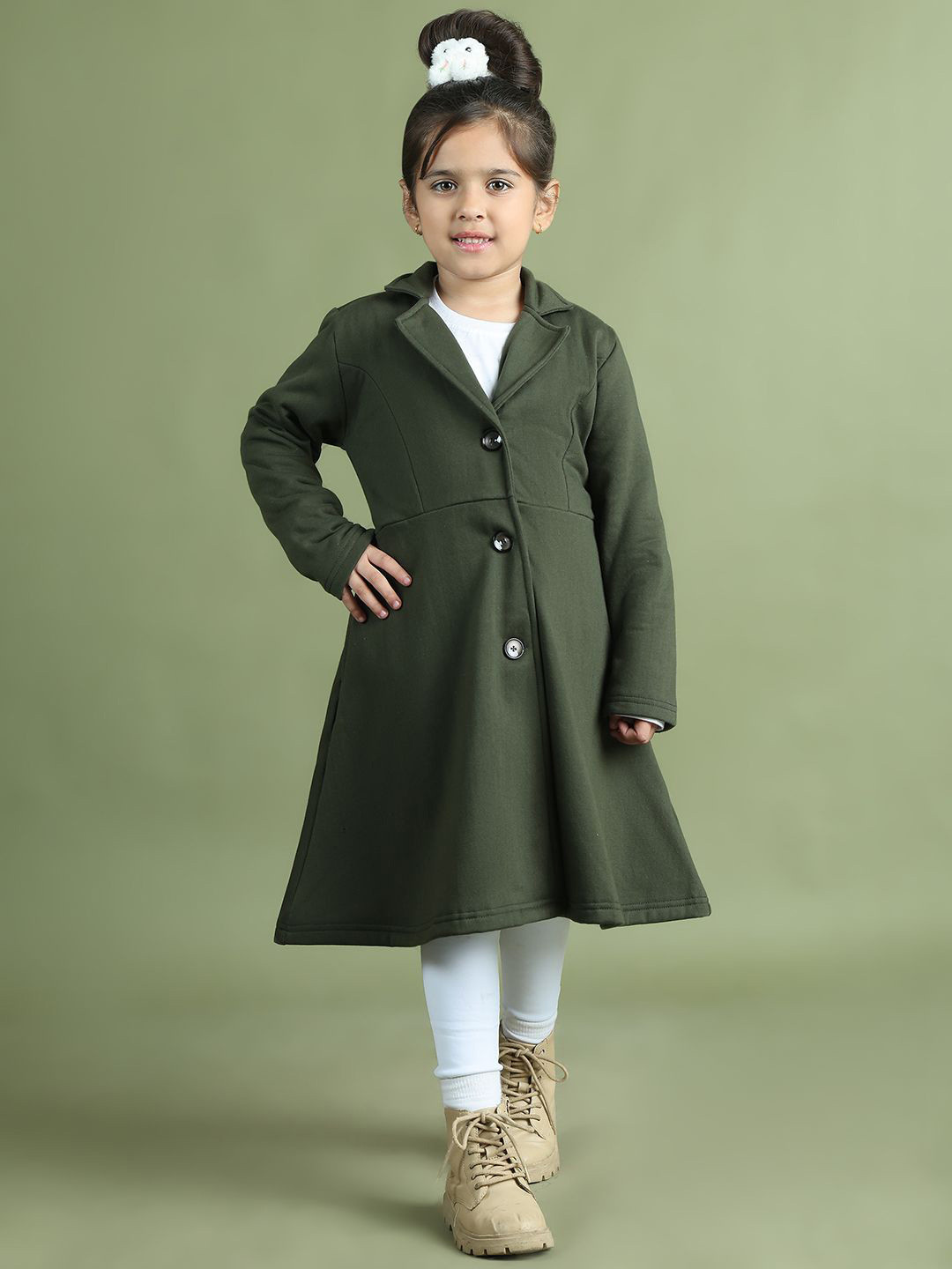 MINI & MING Girls Single-Breasted Princess Coat