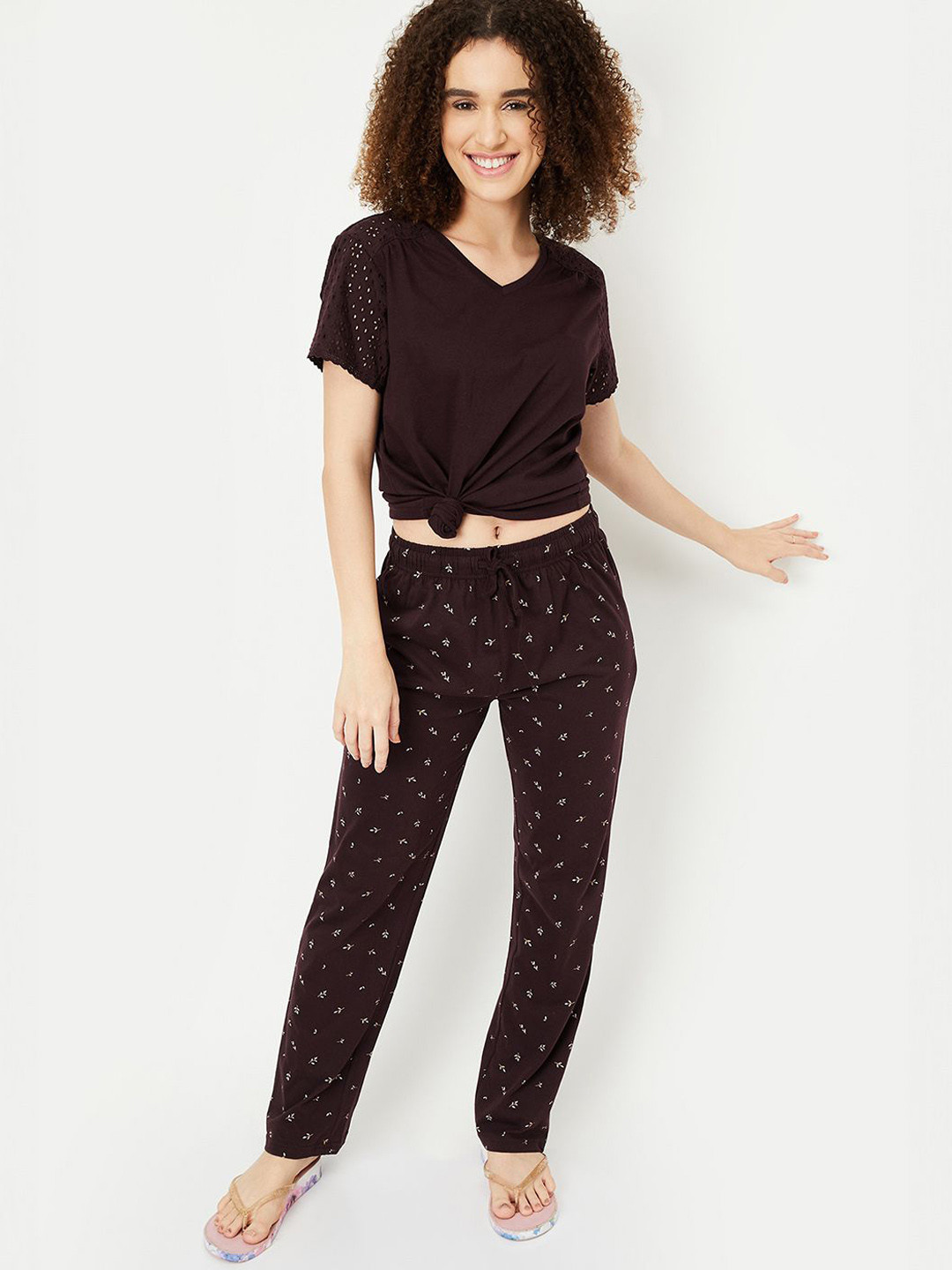 max Women Printed Pure Cotton Night suit