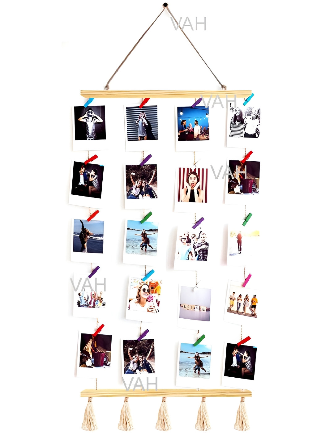 VAH Kya Bat Hai !! Photo Display Organizer Wood Matte Hall Wall Hangings-17.7In