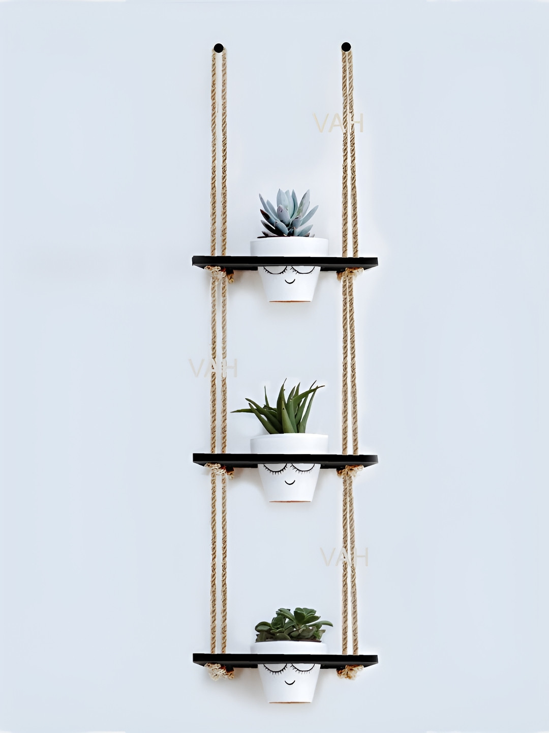 VAH Kya Bat Hai !! Hanging Planter Shelf Wood Matte Hall Wall Hangings-39.4In
