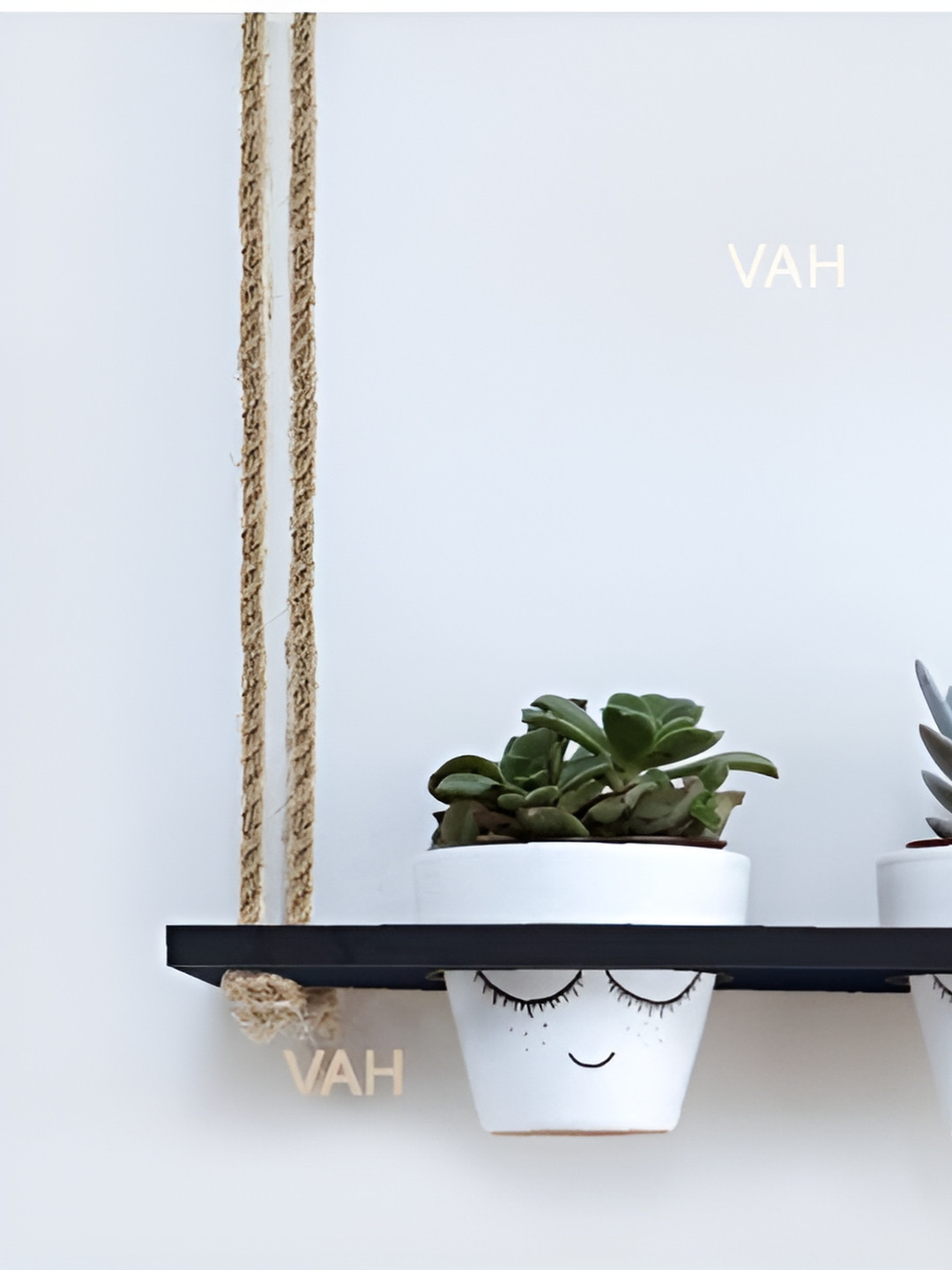 VAH Kya Bat Hai !! Hanging Planter Shelf Wood Glossy Hall Wall Hangings-18.9In