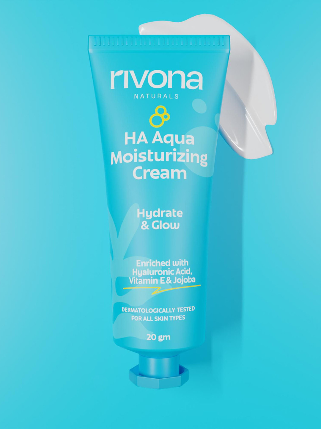 Rivona Naturals Ha Aqua Moisturizing Cream With 2% Hyaluronic Acid & Cucumber Extracts-20g