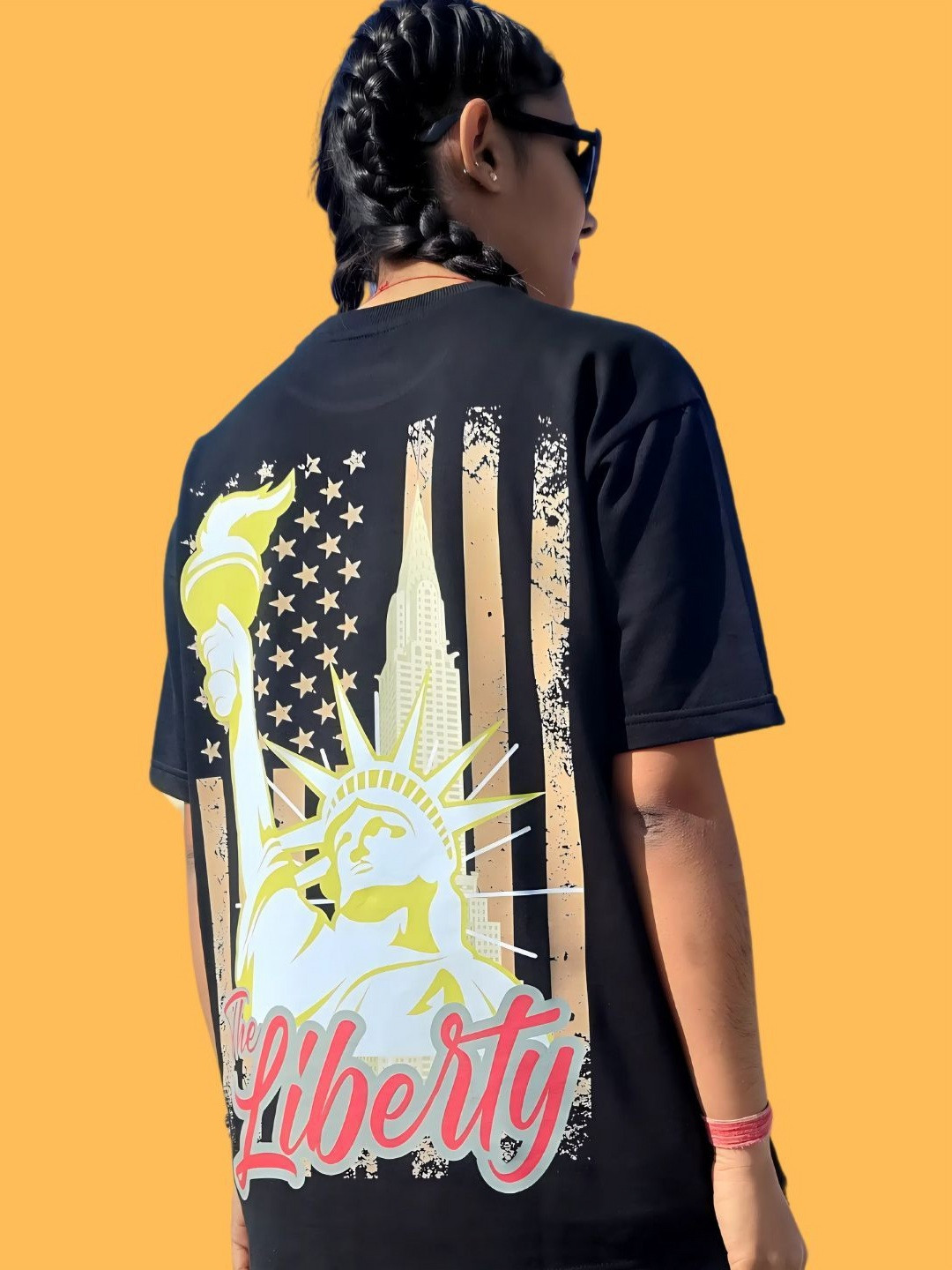 DOGAteens Women Typography Printed Round Neck Pure Cotton Oversized T-shirt