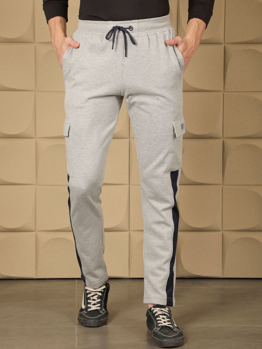 COBB Men Colourblock Mid Rise Track Pants