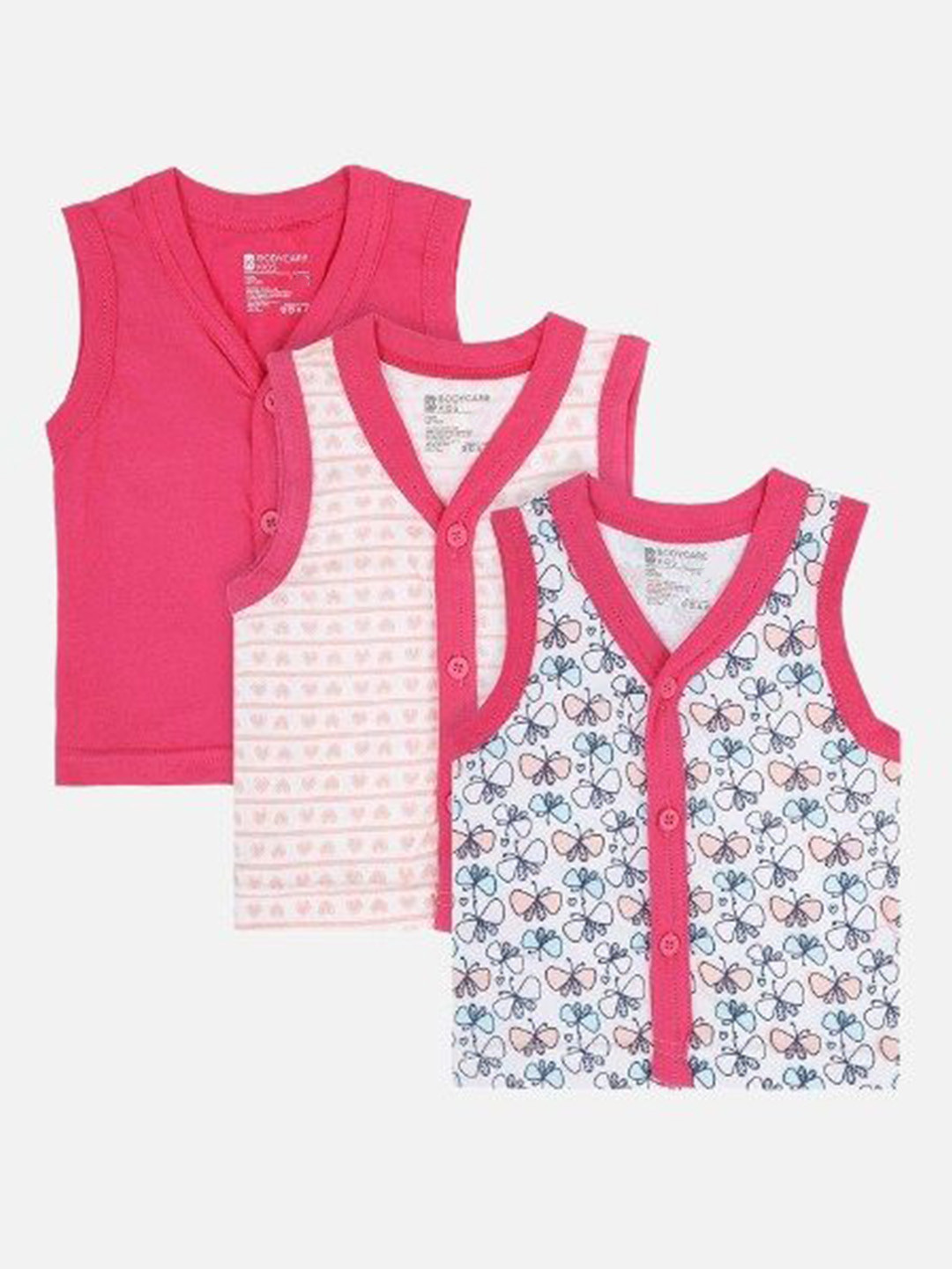 Bodycare Boys Pack Of 3 Assorted Cotton Jhabla IIB3256-PK001.