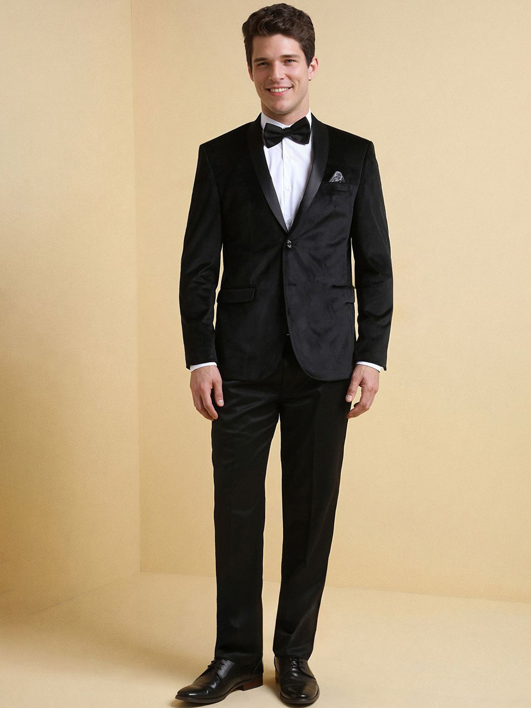 Allen Solly Men Shawl Collar Neck Single-Breasted Two-Piece Suit