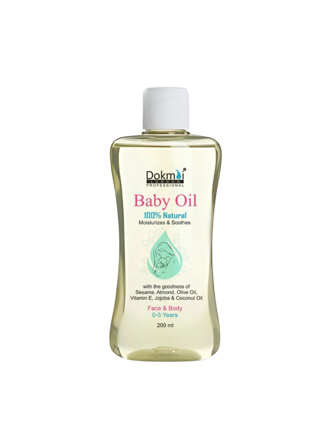 Dokmai London Pure Natural Moisturizing Baby Oil With Almond & Olive Oil - 200 ml