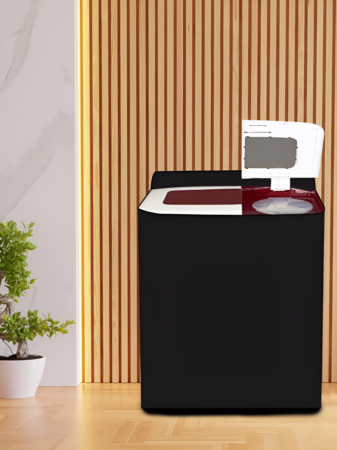 KANUSHI INDUSTRIES Black Top Load Semi Automatic Washing Machine Cover