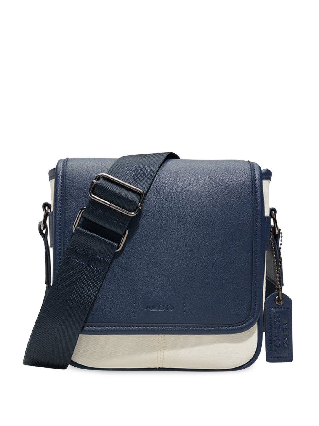 ALDO Men Colourblocked Structured Leather Sling Bag