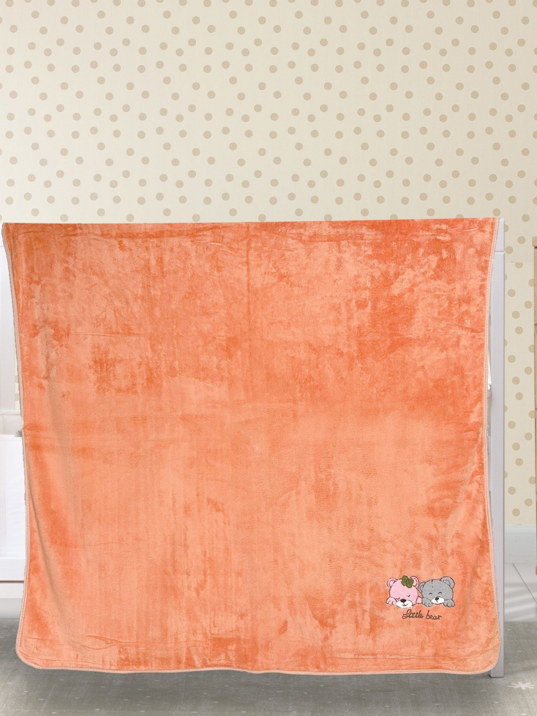 Florida Orange & Grey Fleece Single Bed Blanket