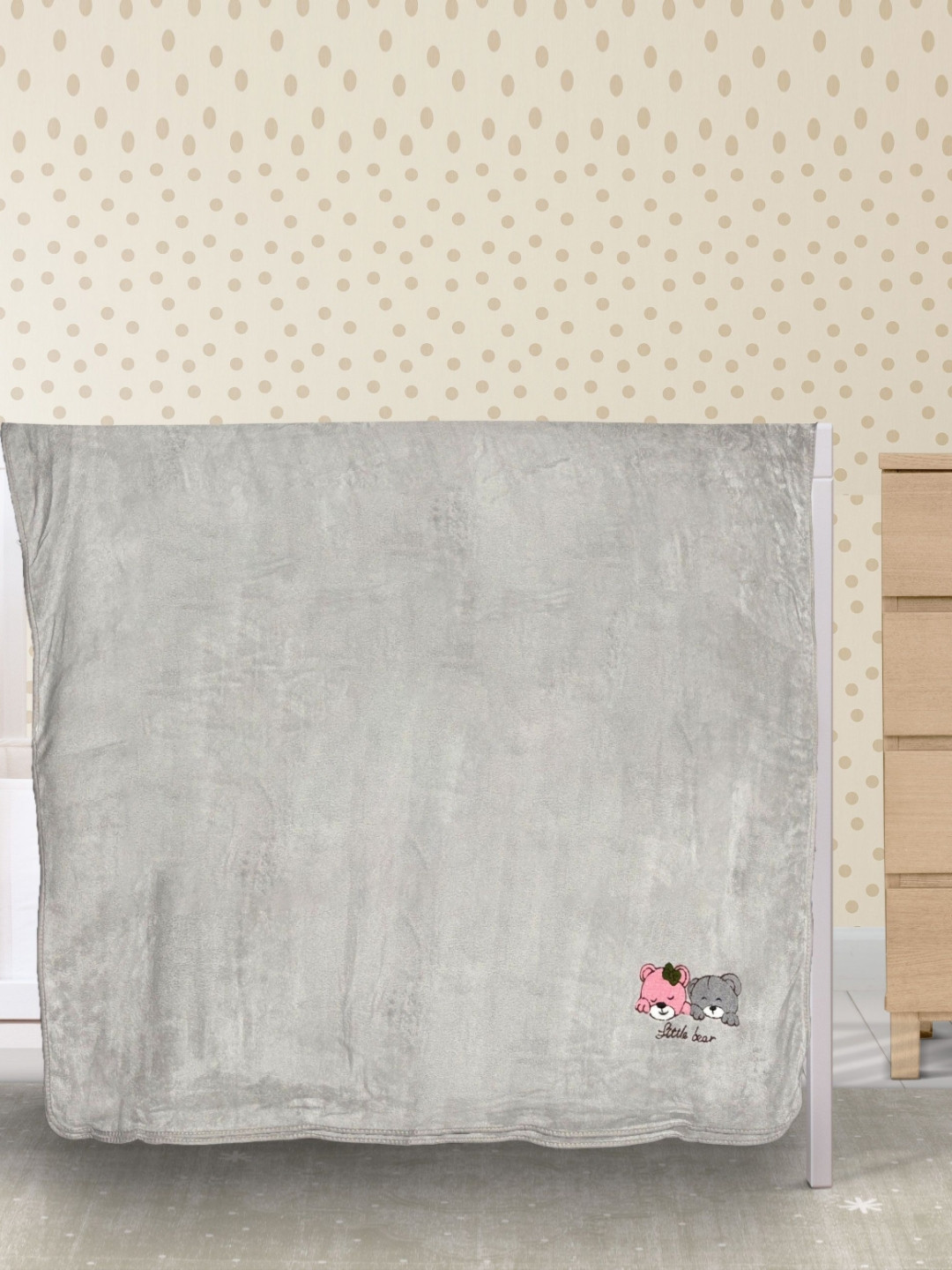 Florida Grey & Pink Fleece Single Bed Blanket