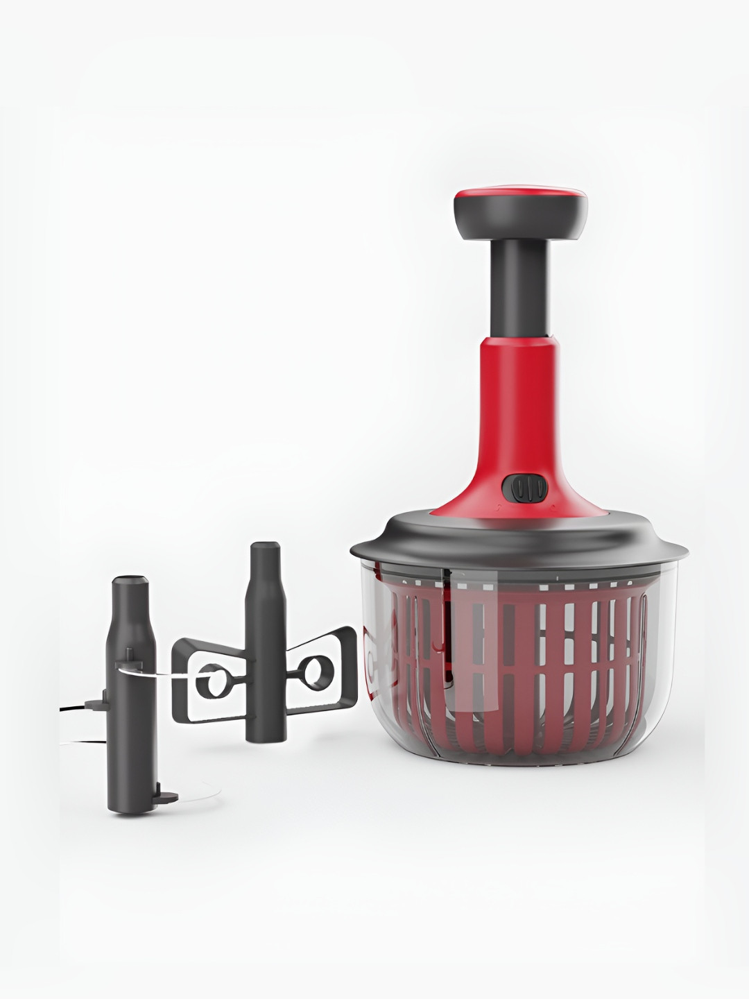 Lifelong Red & Black Push Manual Chopper 1.6L