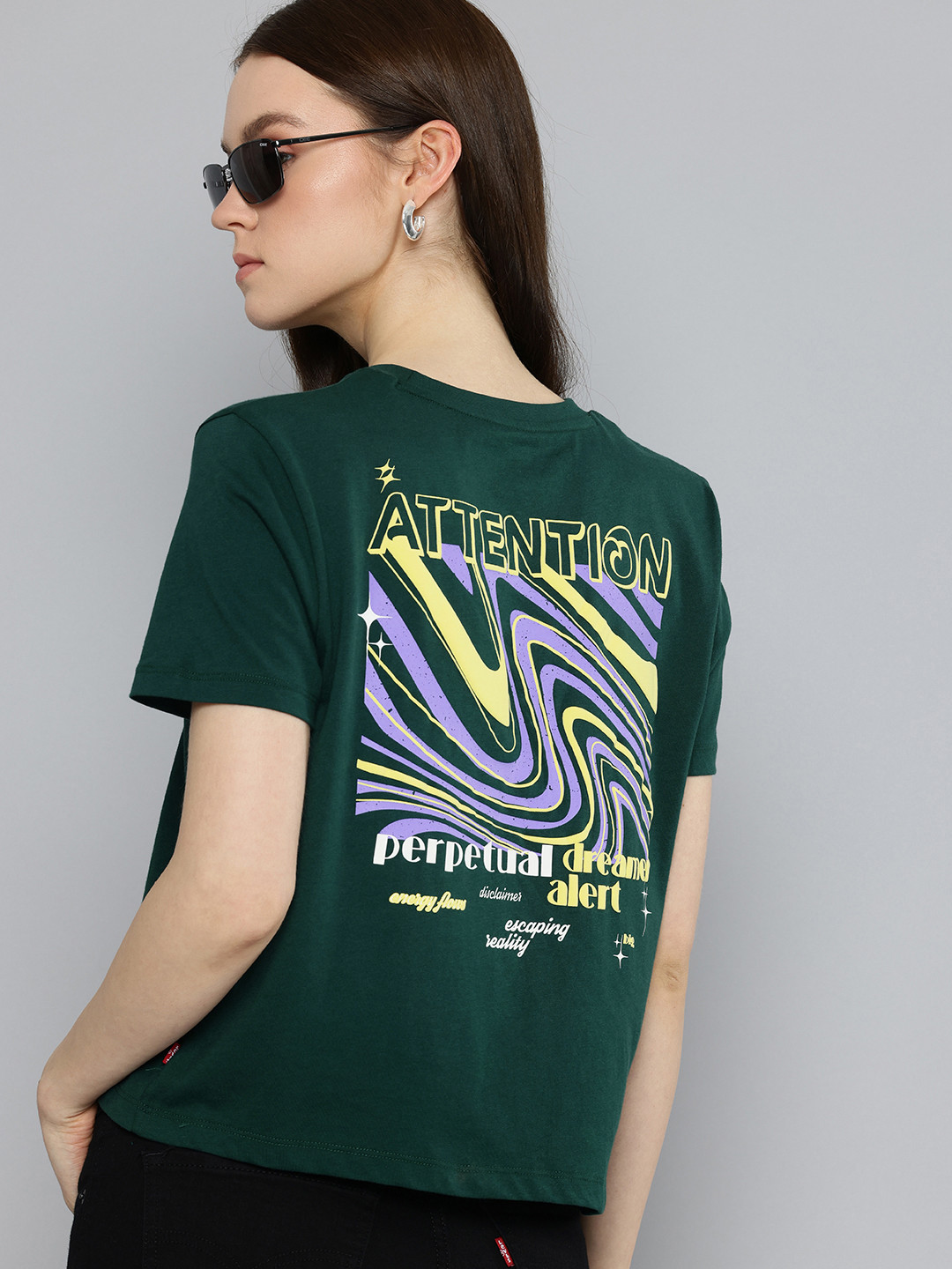 Levis Pure Cotton Graphic Printed Relaxed Fit T-shirt