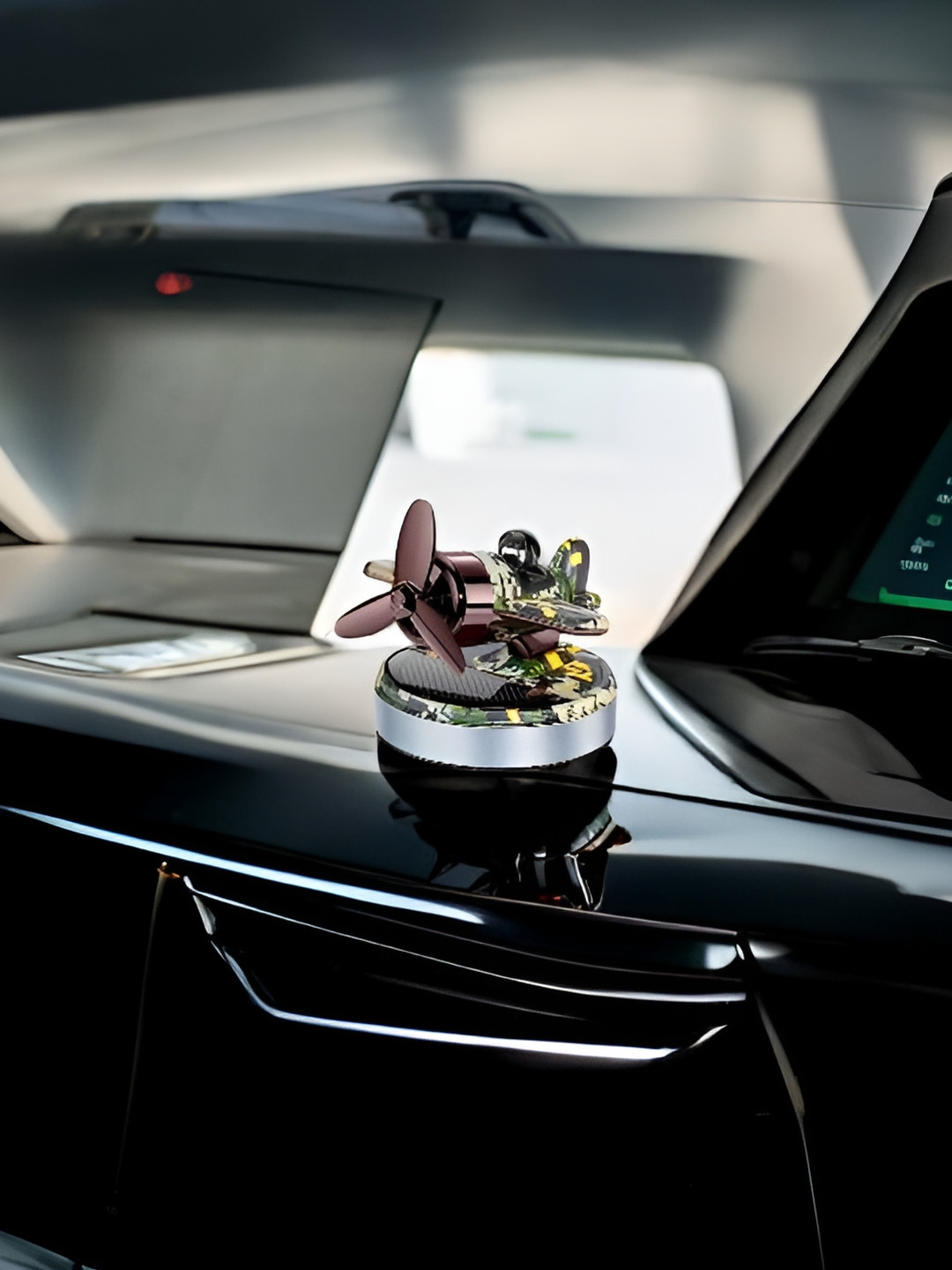 Extreme Karigari Jet Plane Shape Green Plastic Natural Living Room Tiny Showpiece - 2.2 Inches