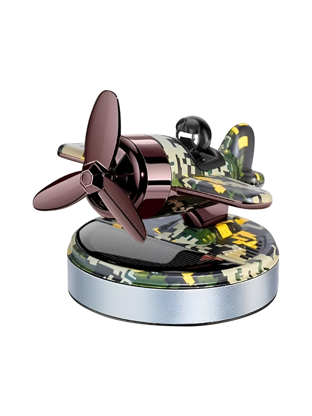 Extreme Karigari Jet Plane Green Plastic Glossy Kid Room Tiny Showpiece - 3.5 Inches