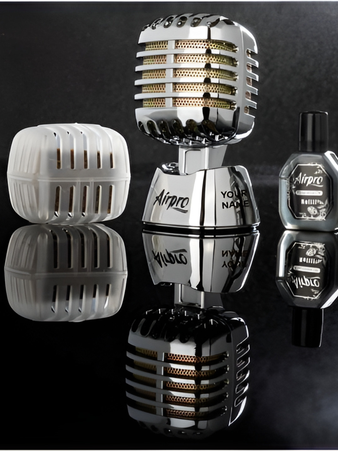 Extreme Karigari Silver Mic Silver Metallic Living Room Tiny Showpiece - 3.5 Inches