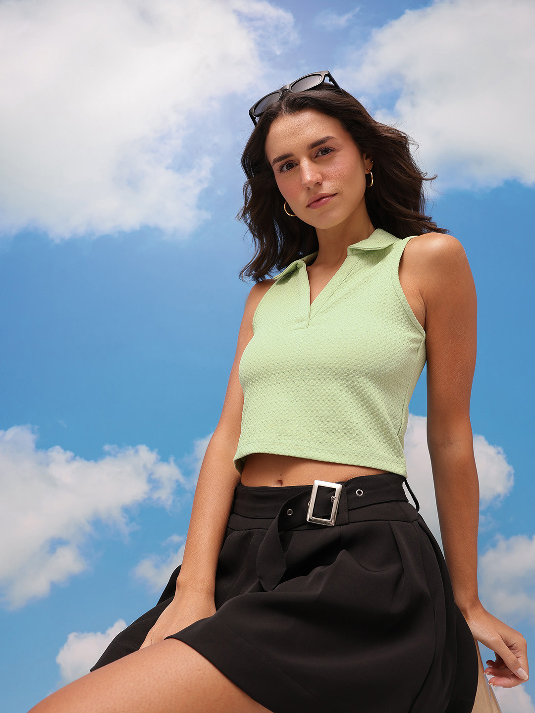 CORSICA Textured A-Line Top