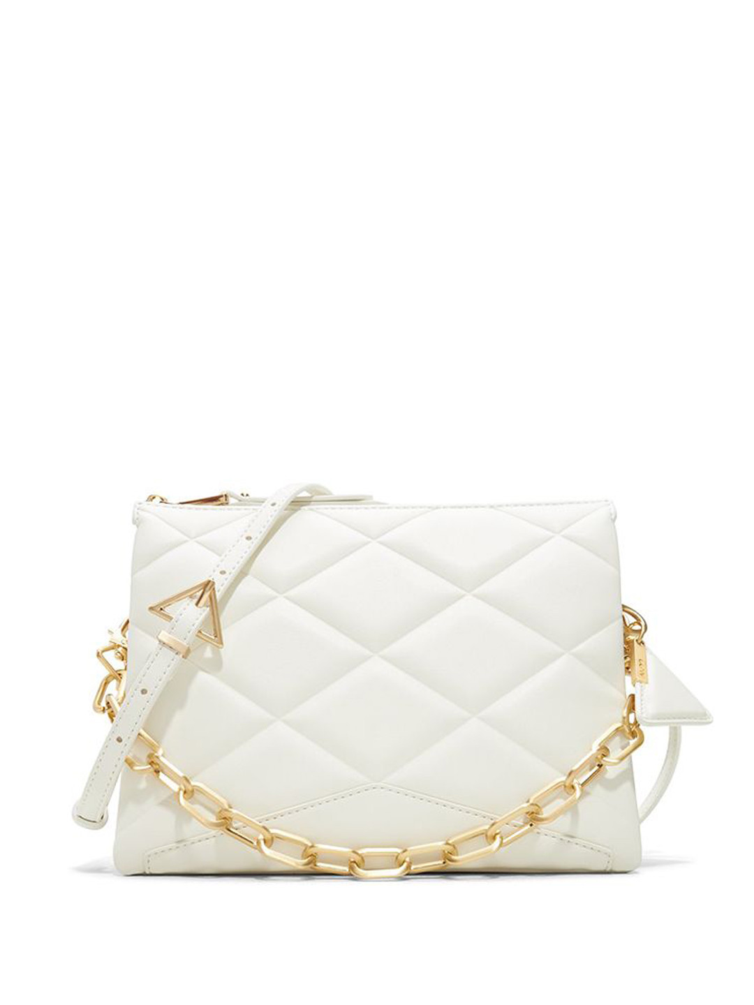 ALDO Women SOFTQUILT Solid Structured Leather Sling Bag