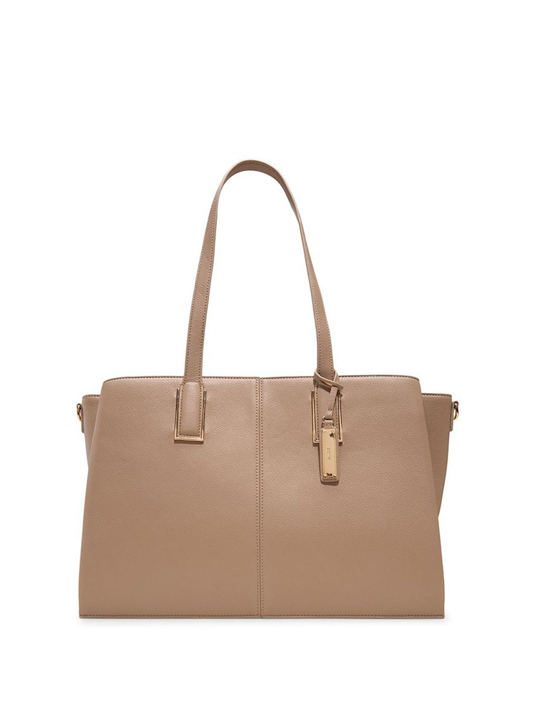 ALDO Women Solid Bowling Leather Shoulder Bag