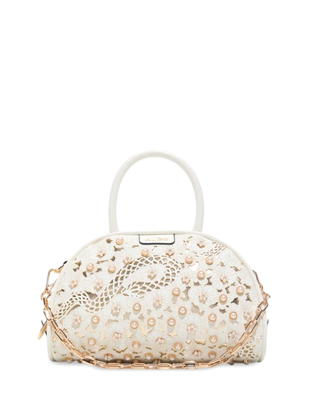 ALDO Women MICHELLIE Embellished Structured Leather Handheld Bag