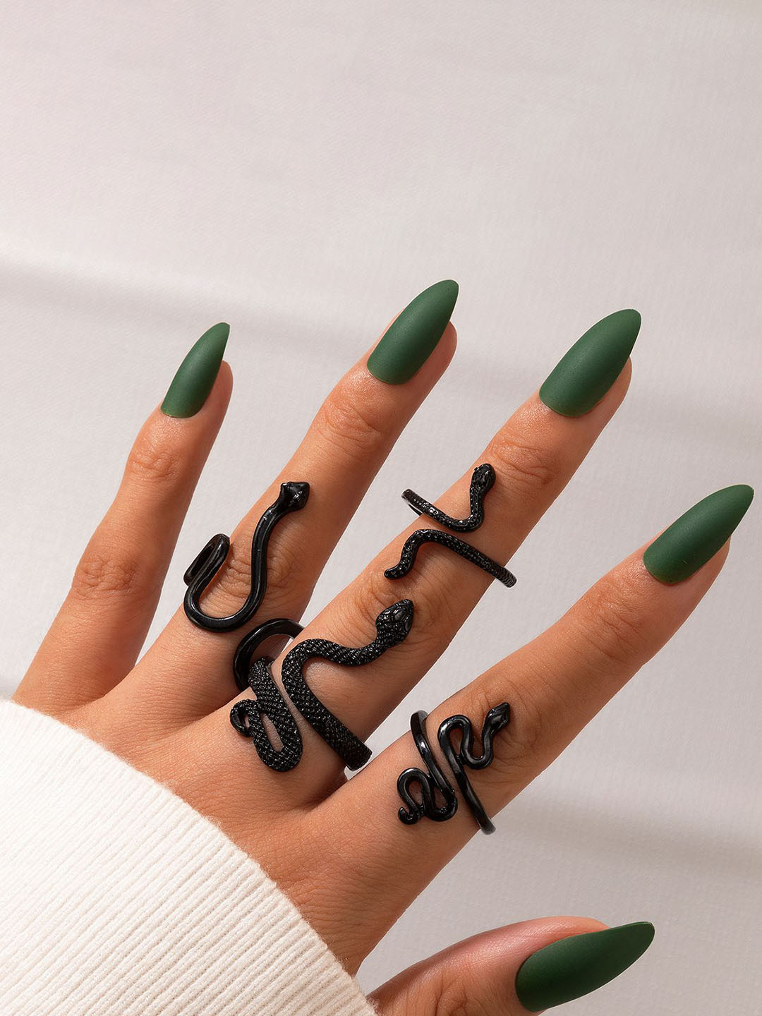 Shining Diva Fashion Pack Of 4 Adjustable Finger Rings