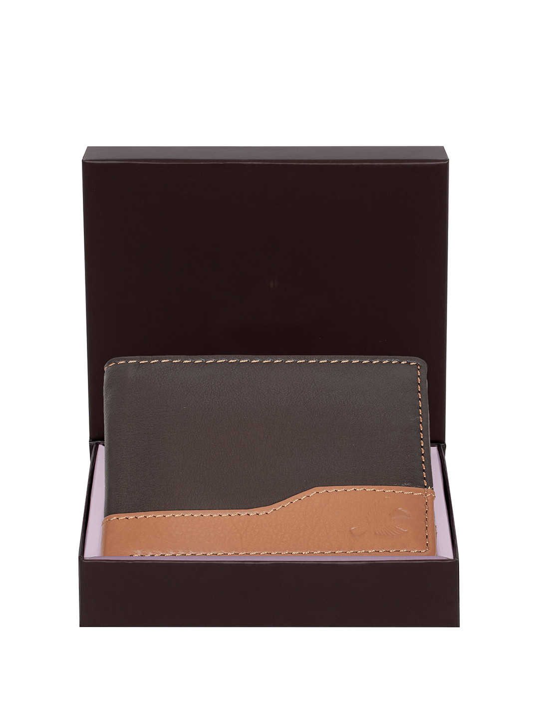 Hornbull Buttler Brown RFID Protected Genuine Leather Two Fold Wallet