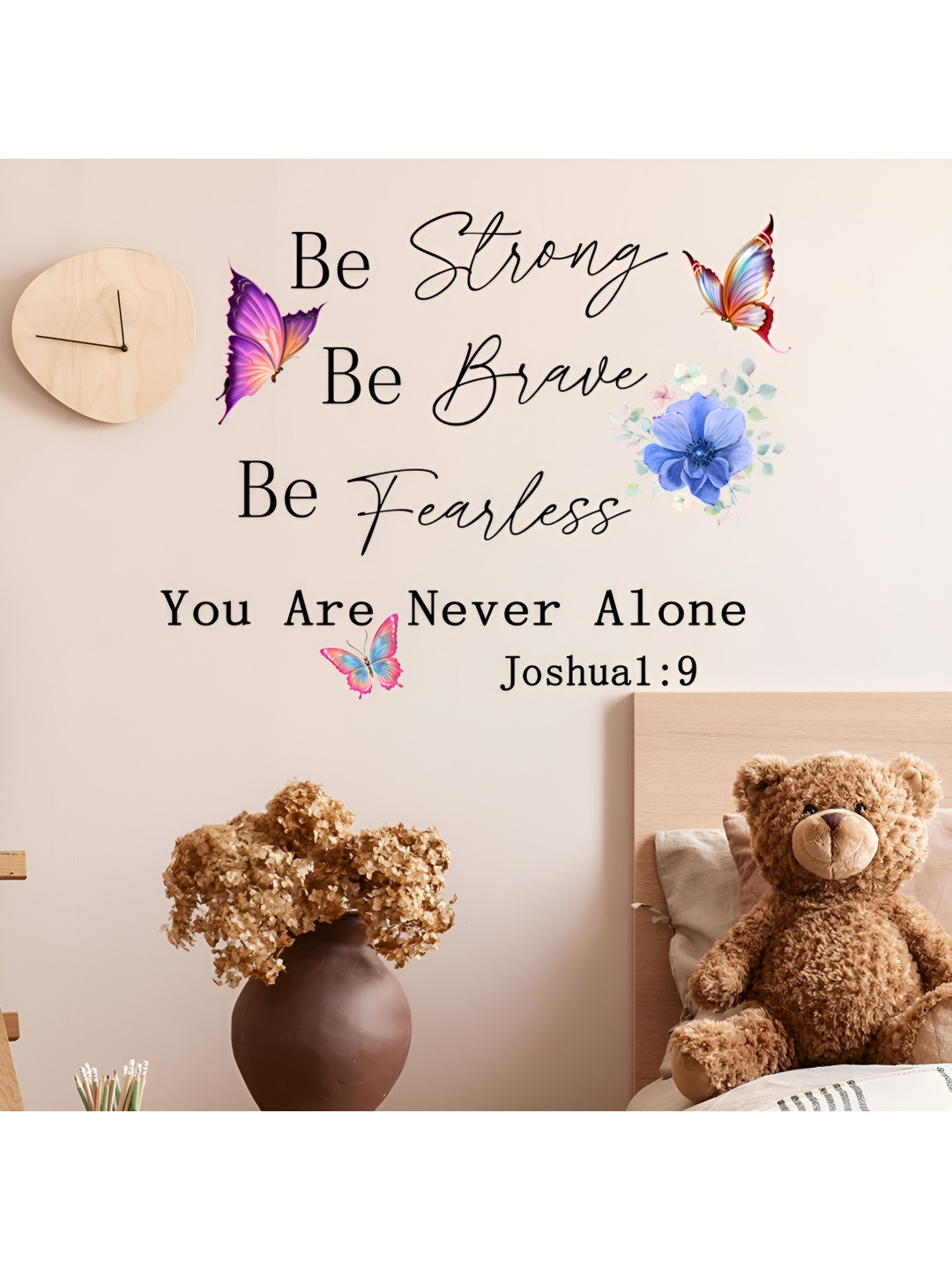 Jaamso Royals Beige & Black Motivational Positive Quote Printed Self Adhesive Sticker