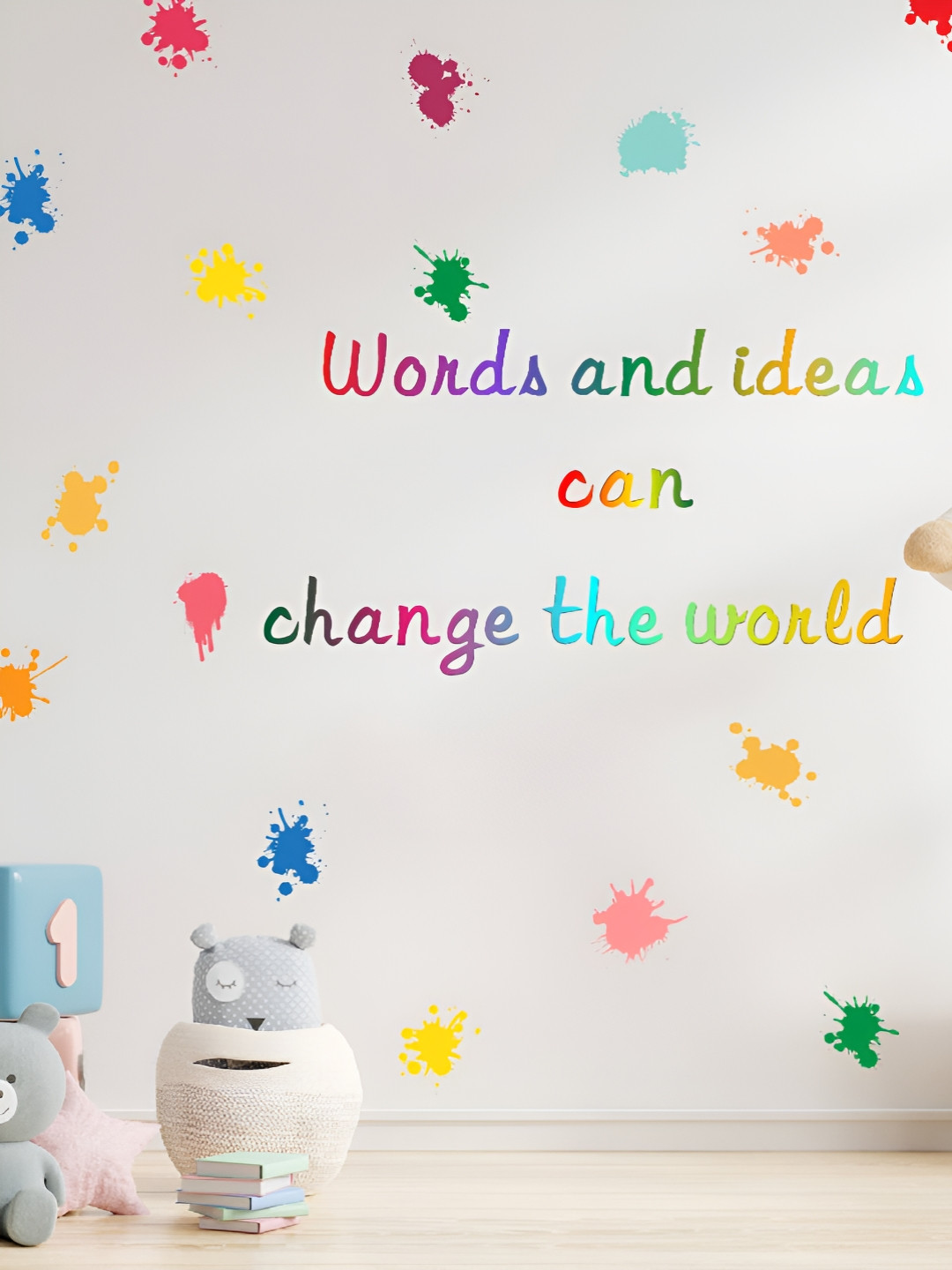 Jaamso Royals White & Yellow Colourful Printed Heat Resistant Self Adhesive Sticker