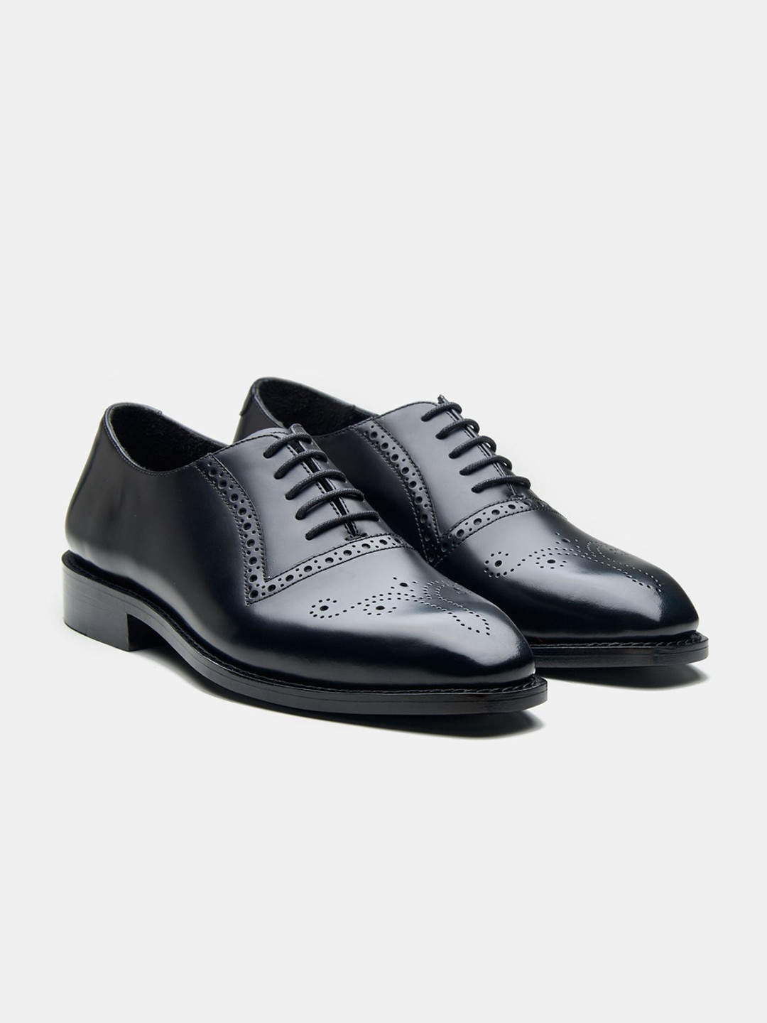 KOZASKO Men Leather Goodyear Welted Chisel Toe Formal Brogues