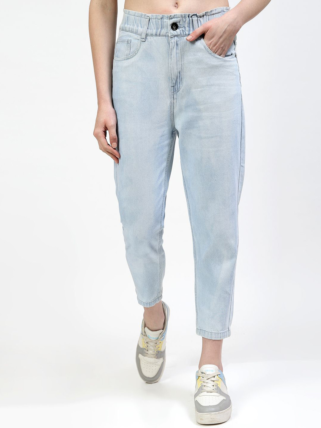 COSMIC Women Jogger Heavy Fade Stretchable Cropped Jeans