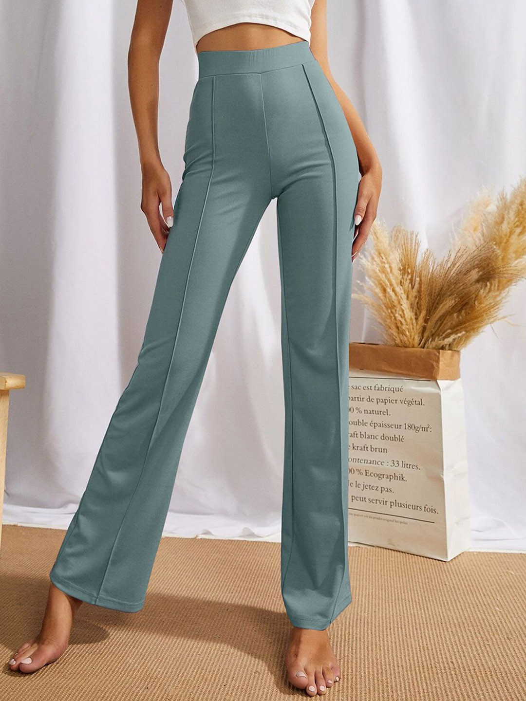 SWADESI STUFF Women Relaxed Mid-Rise Regular Trousers