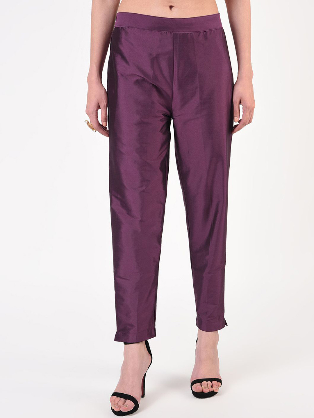 FLOREOS Women Relaxed Fit Easy Wash Trousers