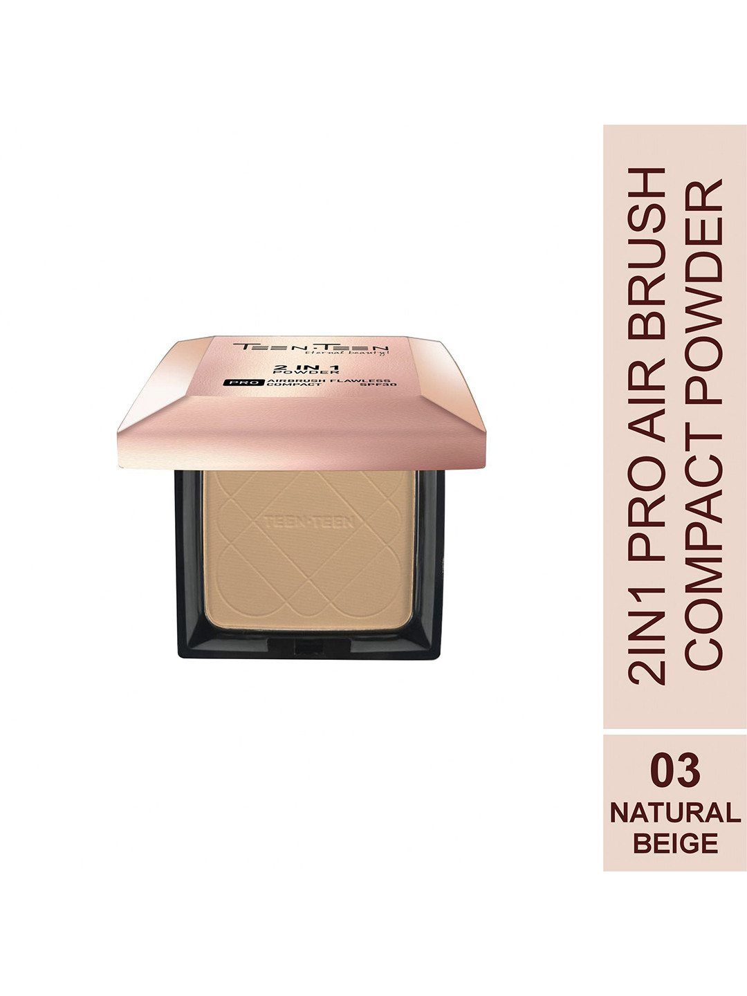 TEEN TEEN COSMETICS 2 In 1 Pro Air Brush Compact Powder With Vitamin E- 20 g - Beige 03