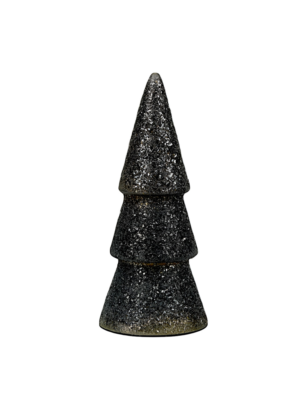 Hind Decor Christmas Cone Black Metal Metallic Home Office Medium Showpiece - 10.2 Inches