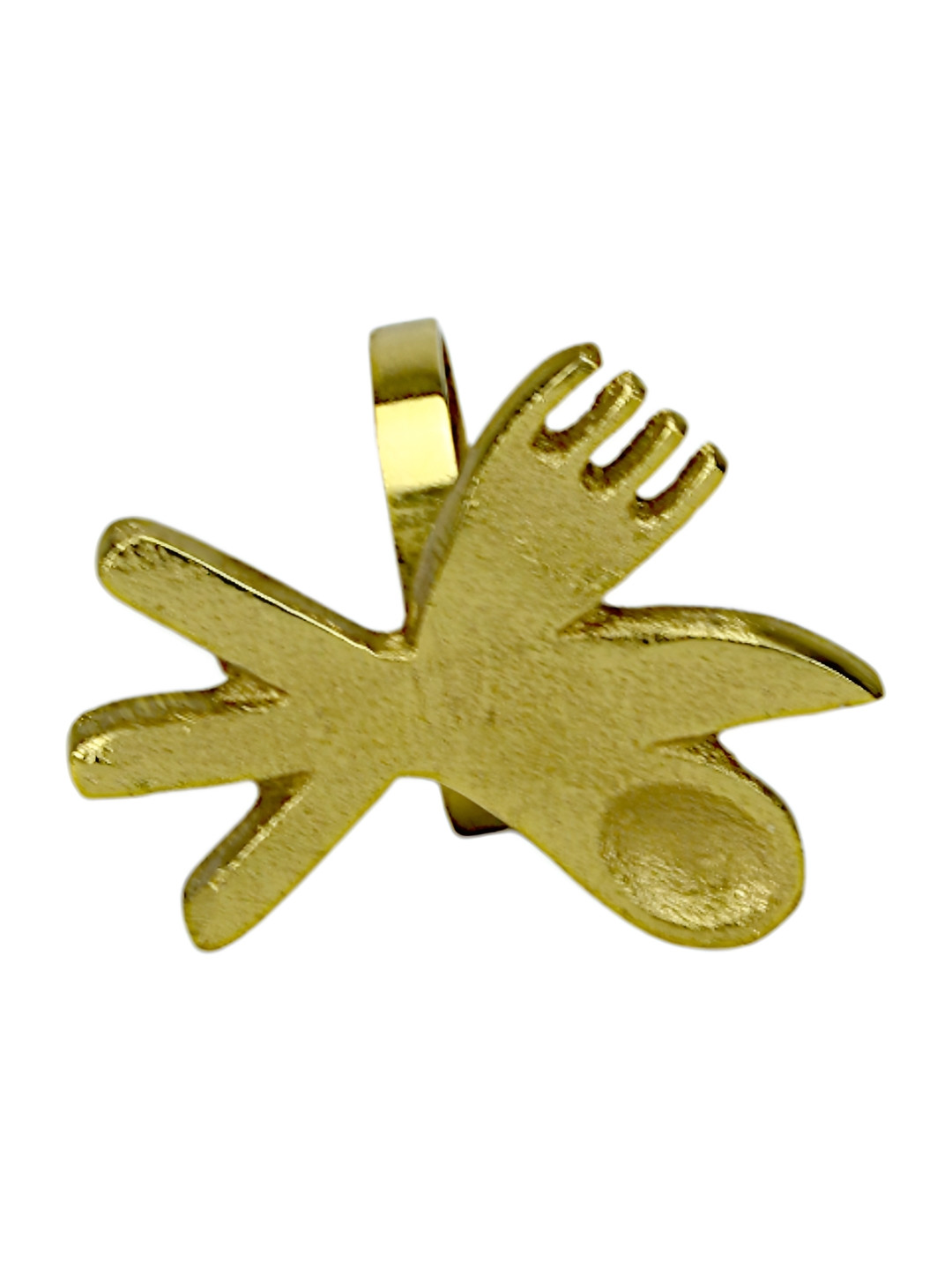 Hind Decor Gold-Toned Aluminium Cutlery Design Napkin Holder