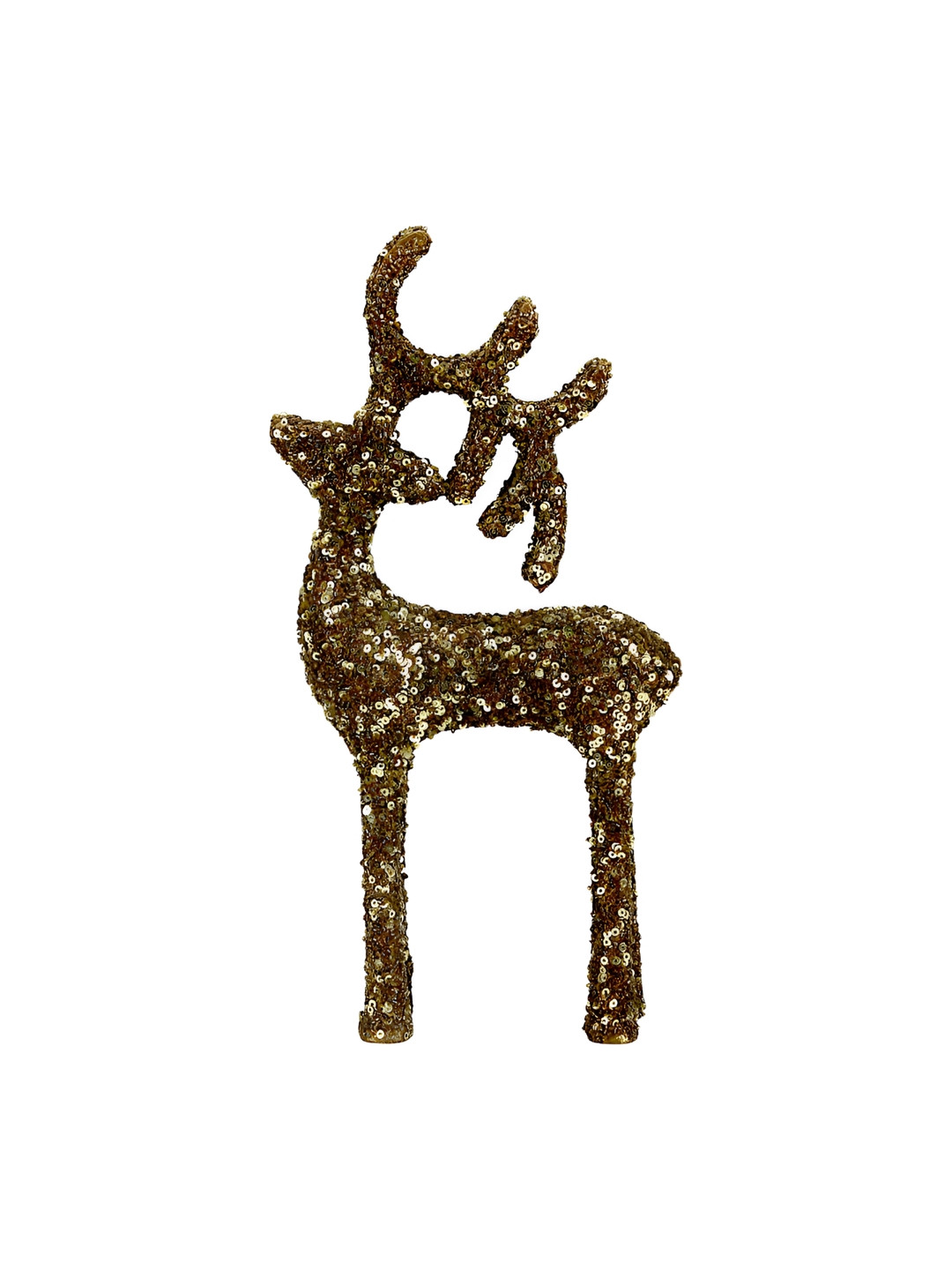 Hind Decor Reindeer Brown Aluminium Metallic Living Room Medium Showpiece - 12.2 Inches