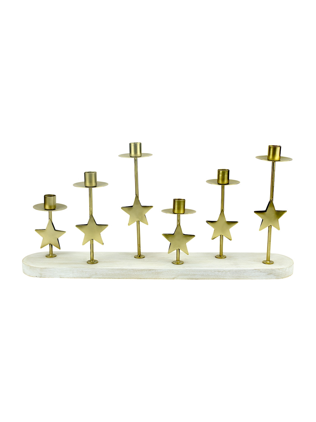 Hind Decor Gold Toned Handcrafted Star Candle Holder