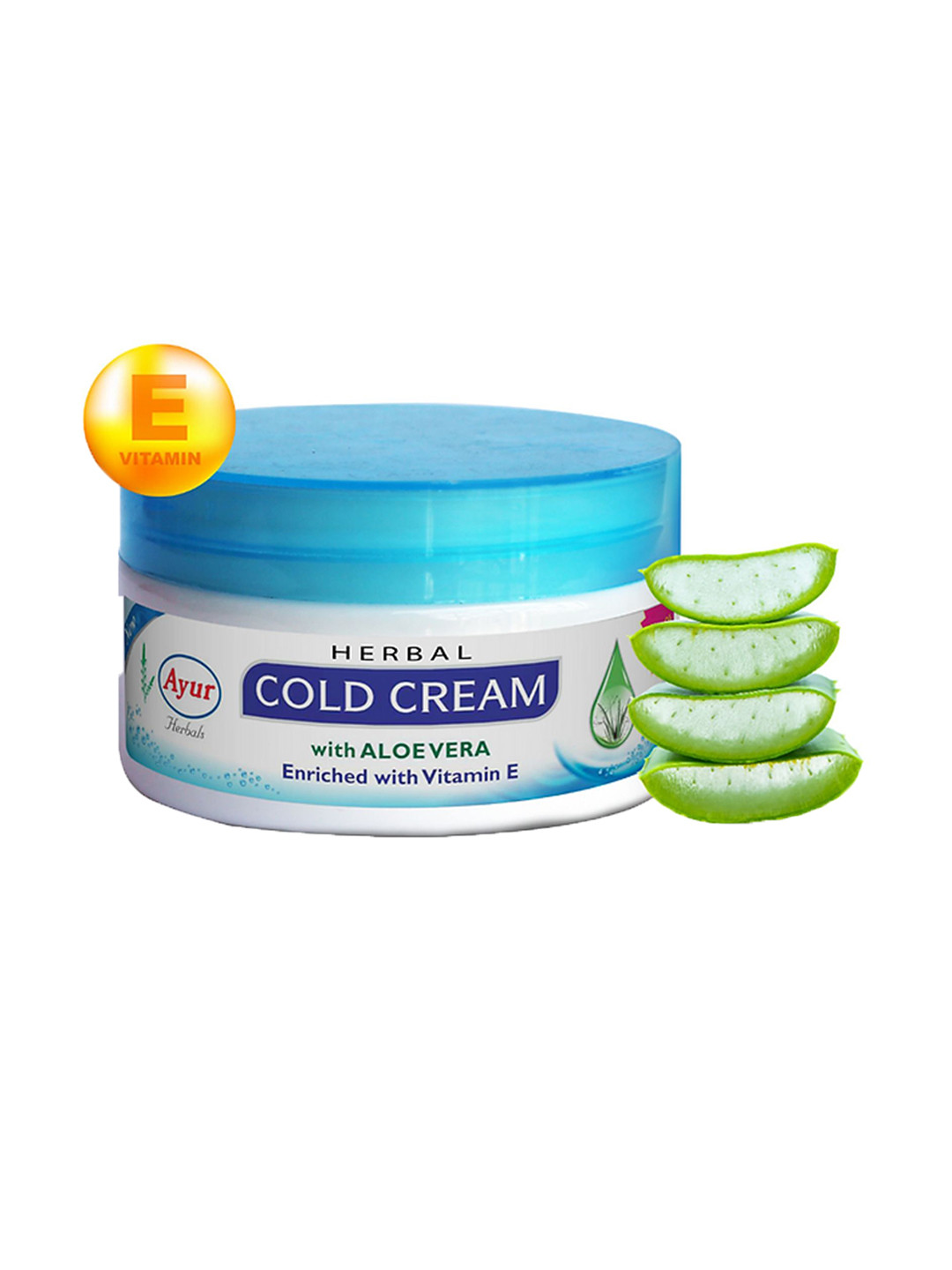 AYUR HERBALS Cold Cream With Aloevera, Vitamin-E & Rose For Dryness - 200 ml