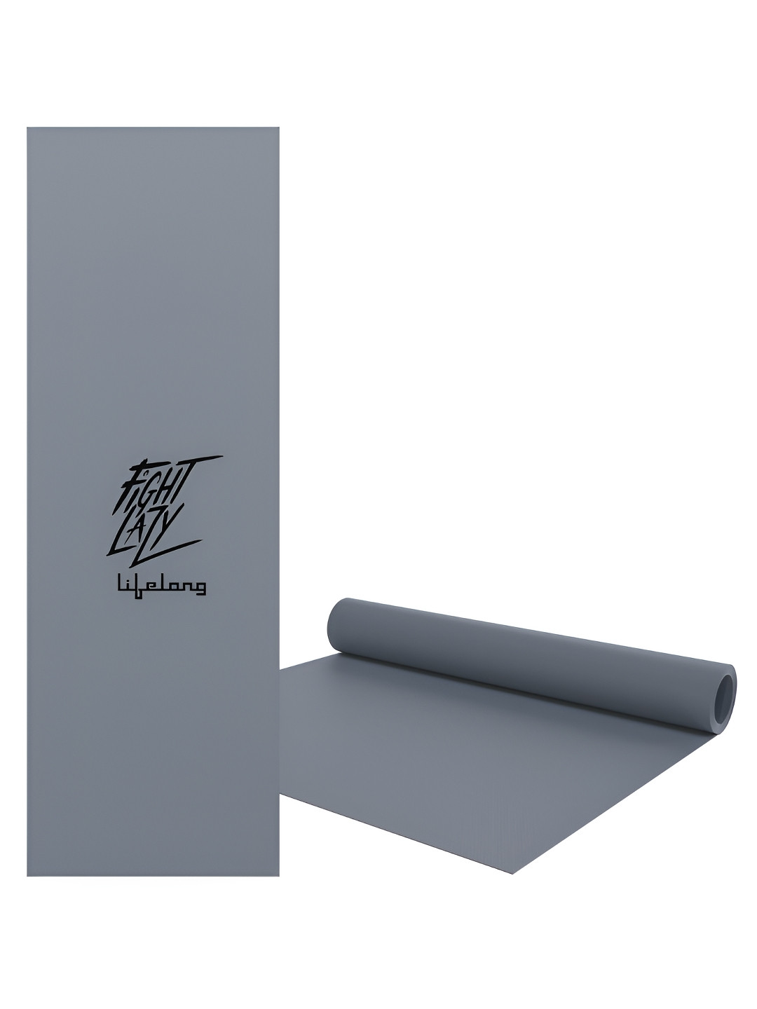 Lifelong Grey and Black Anti-Slip Yoga Mat