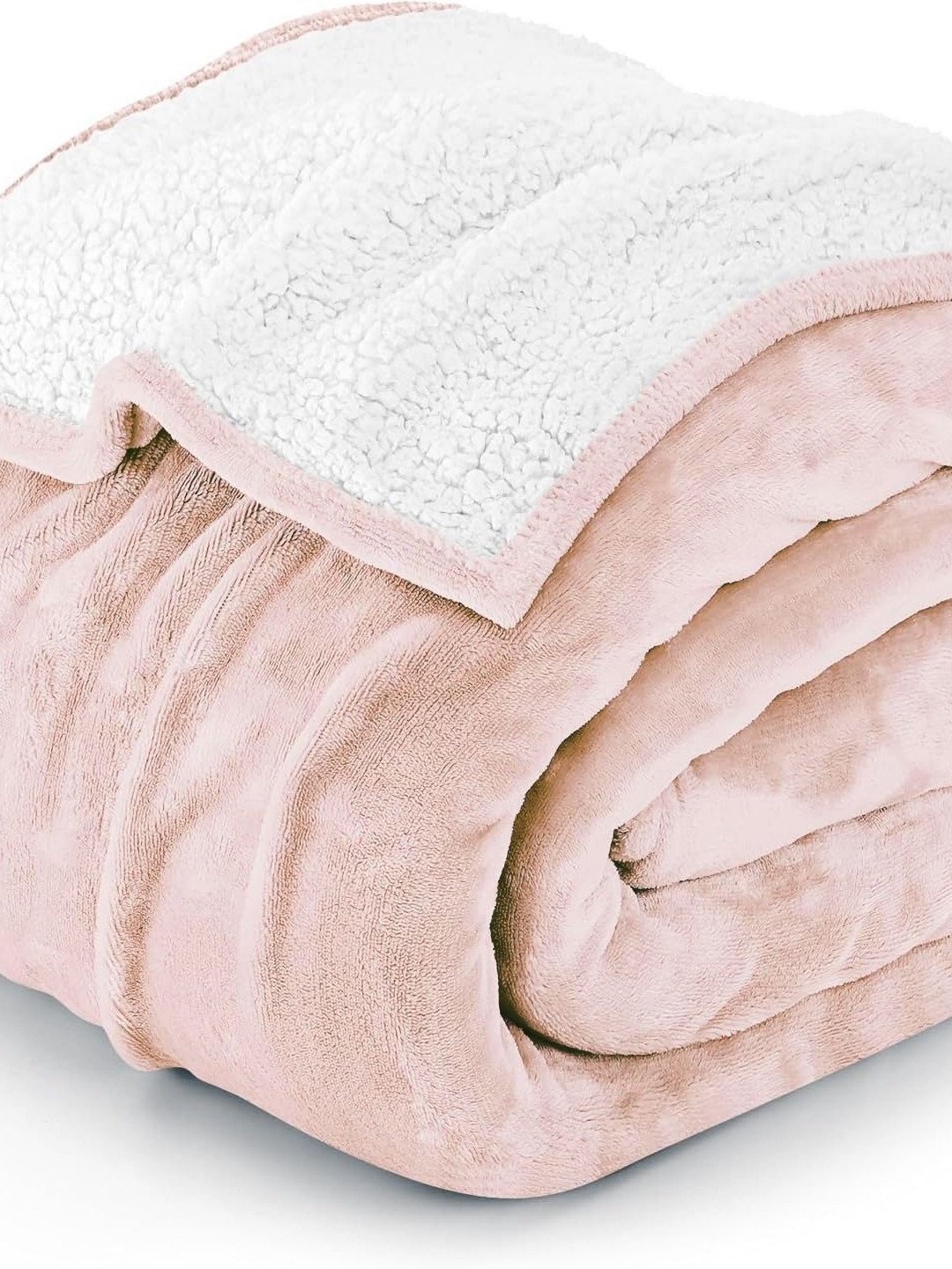 Florida Florida Sherpa Flannel Brown & White All Season Warm 300 GSM Double Bed Blanket