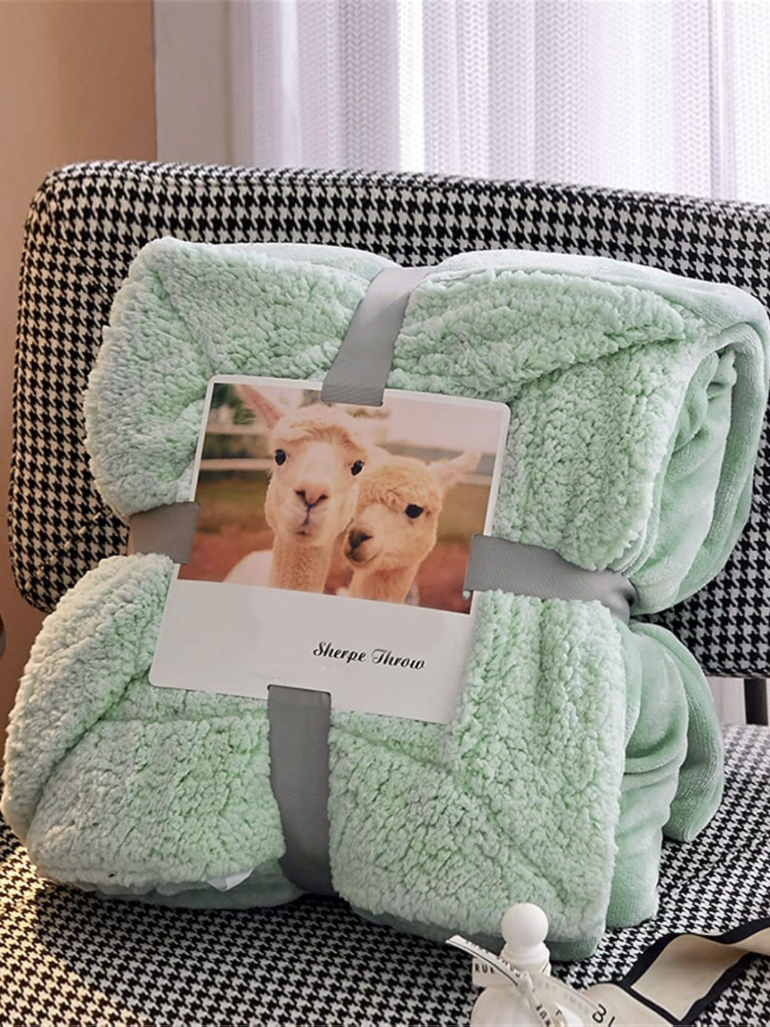 Florida Green All Season Warm and Super Soft Fur 300 GSM Double Bed Blanket