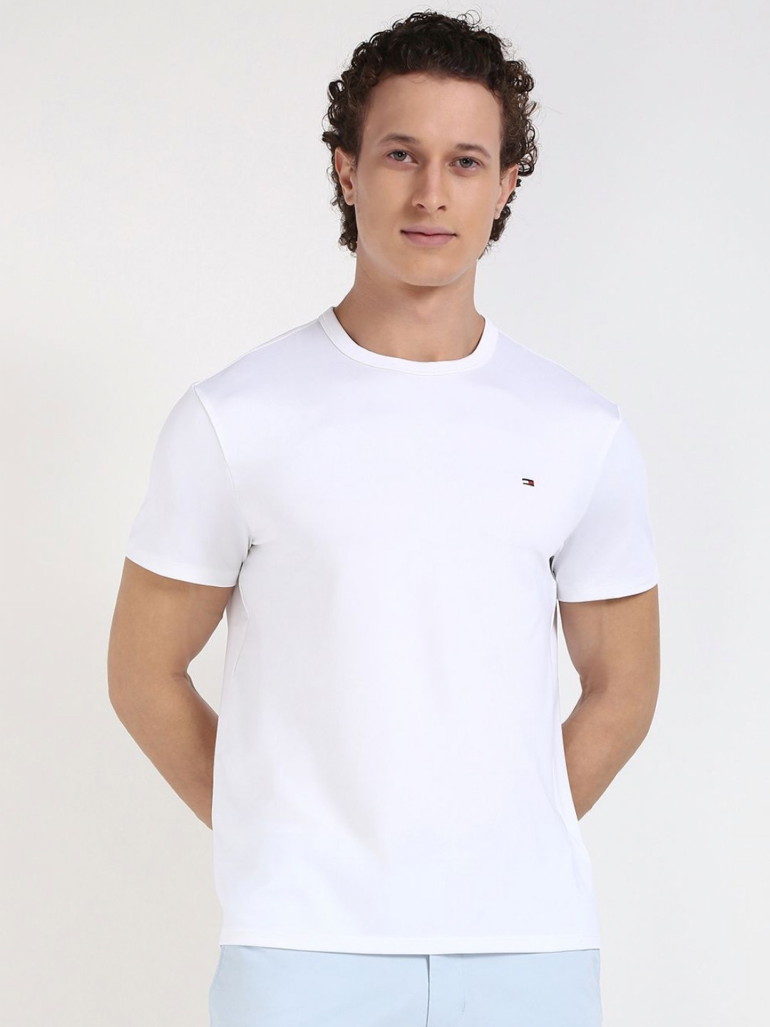 Tommy Hilfiger Men M TECH Solid Round Neck T-shirt