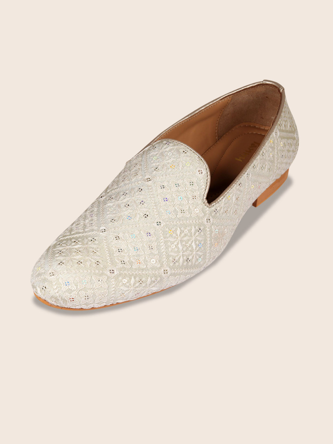 TANNY SHOES Men Embellished Lightweight Slip-On Mojaris
