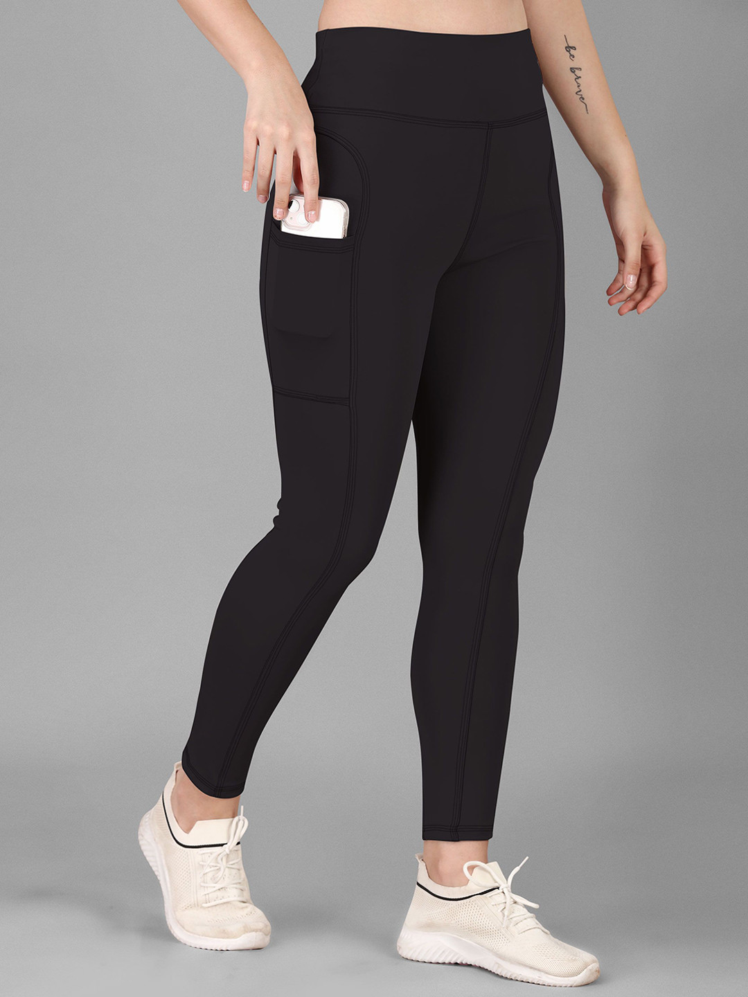 POOJARAN SAREE Women High Rise Gym Tights