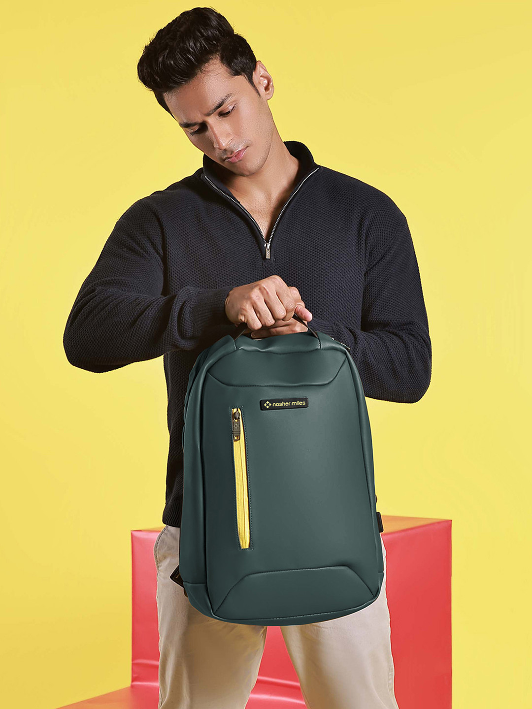 Nasher Miles Staten 22L Polyester Laptop Backpack with Number Lock & USB charging