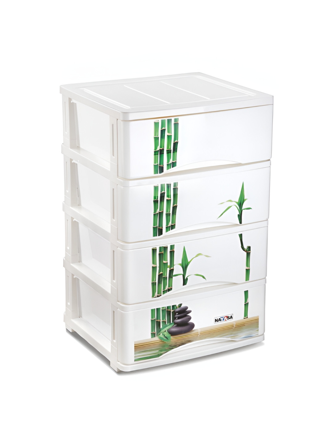 Nayasa Tuckins Deluxe White 4 Drawers Storage Organizer